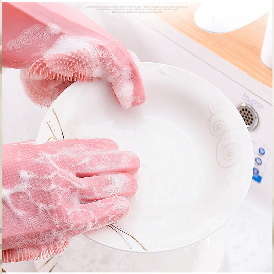 All-in-One Silicone Scrubber Gloves