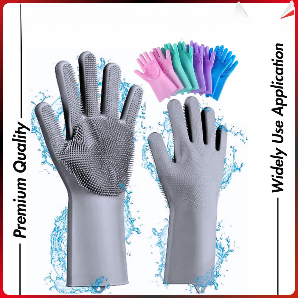 All-in-One Silicone Scrubber Gloves