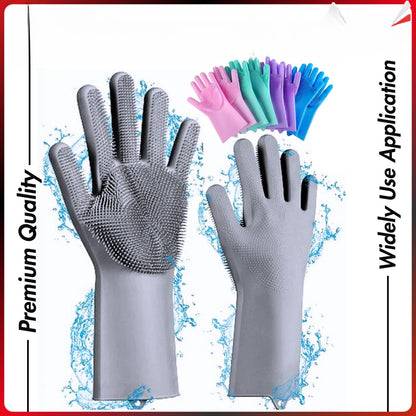 All-in-One Silicone Scrubber Gloves