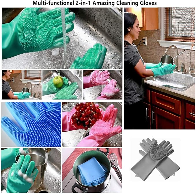 All-in-One Silicone Scrubber Gloves