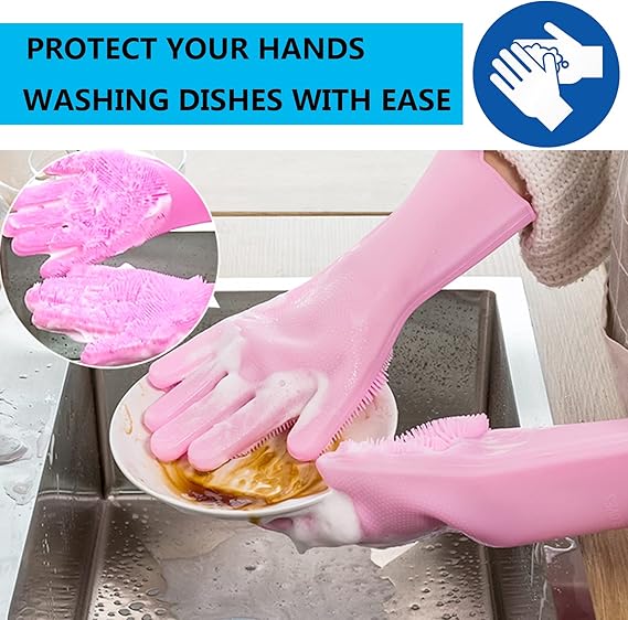 All-in-One Silicone Scrubber Gloves