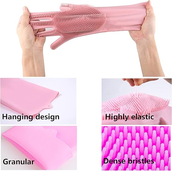 All-in-One Silicone Scrubber Gloves