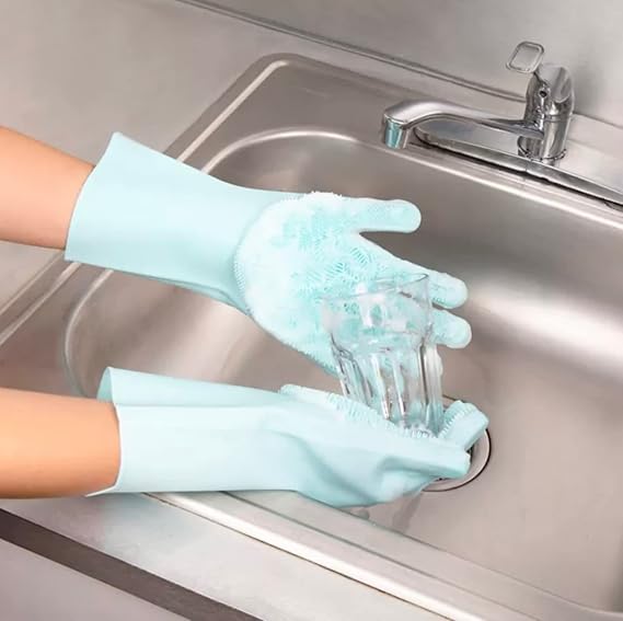 All-in-One Silicone Scrubber Gloves