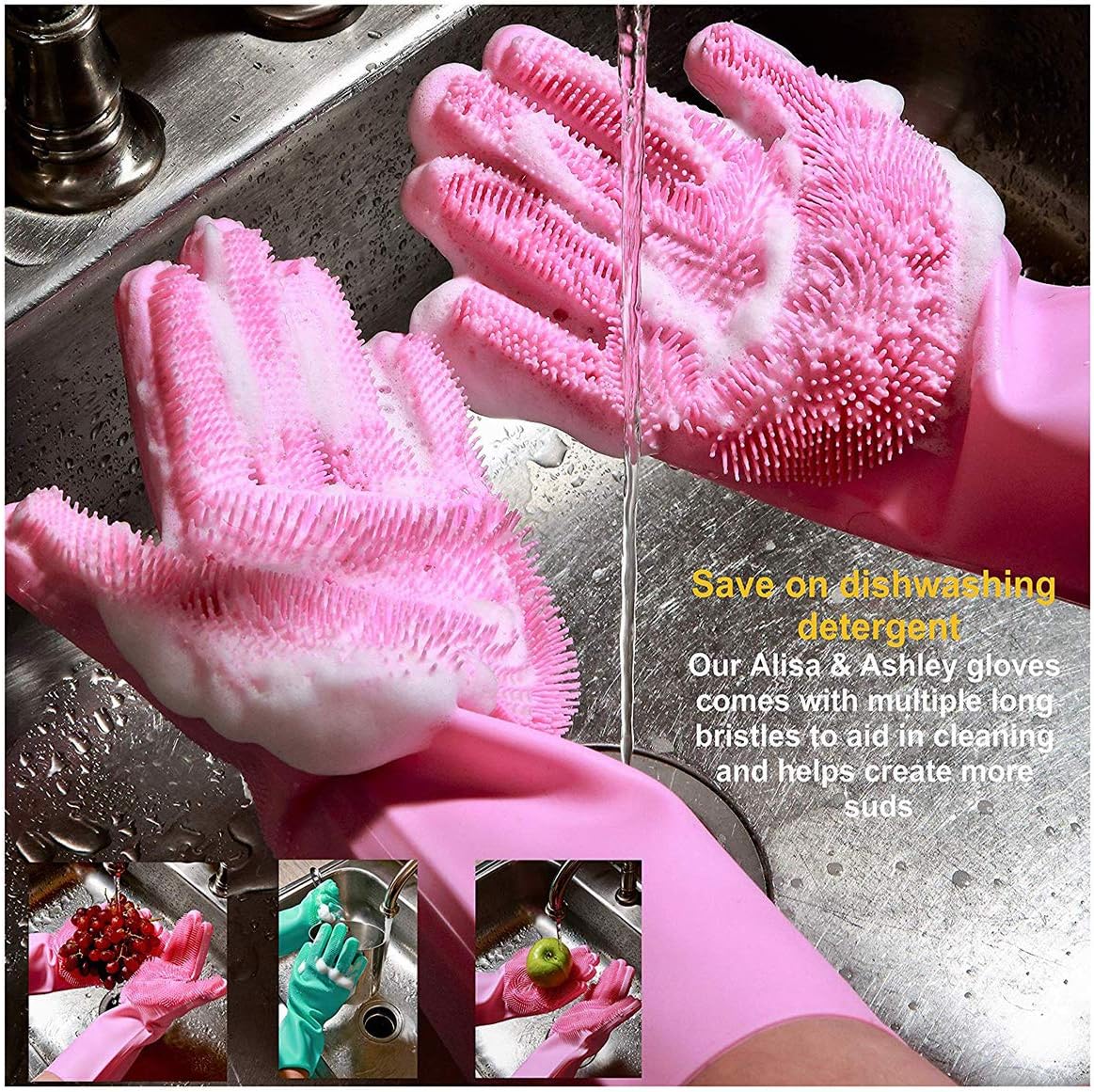 All-in-One Silicone Scrubber Gloves