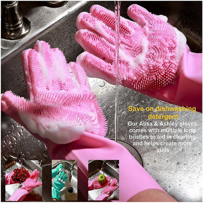 All-in-One Silicone Scrubber Gloves